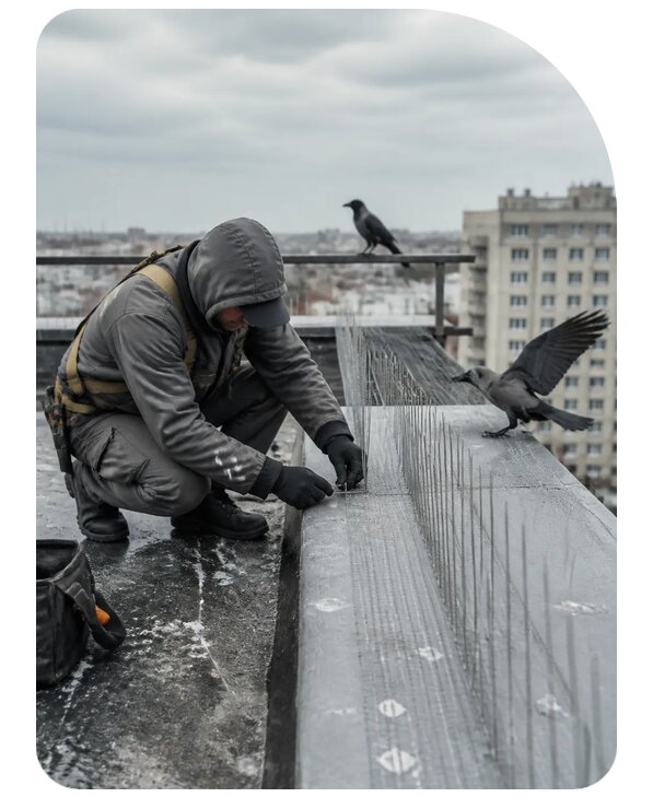 Защита от ворон под ключ в Павловском Посаде по цене от 5081 р. | Сенат-Пвл